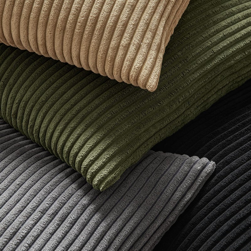 MIULEE Pack of 2 Pillow Covers Soft Soild Decorative Square Throw Pillow Covers Set Cushion Cases Pillowcases for Sofa Bedroom Car 20 x 20 Inch 50 x 50 Cm Olive Green - Image 5